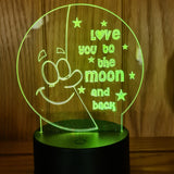 Love you to the moon and back LED night light