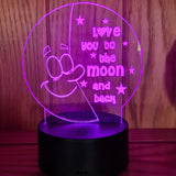 Love you to the moon and back LED night light