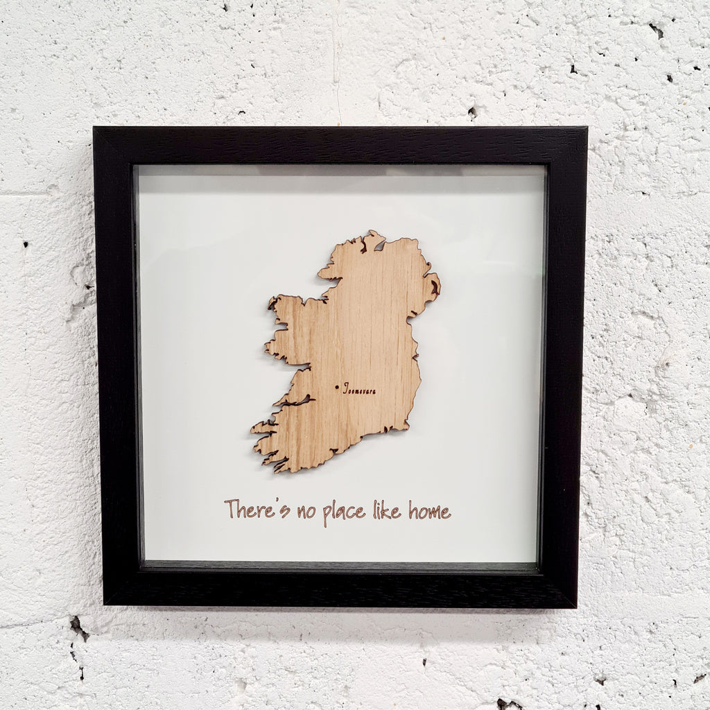 Personalised engraved framed Map of Ireland
