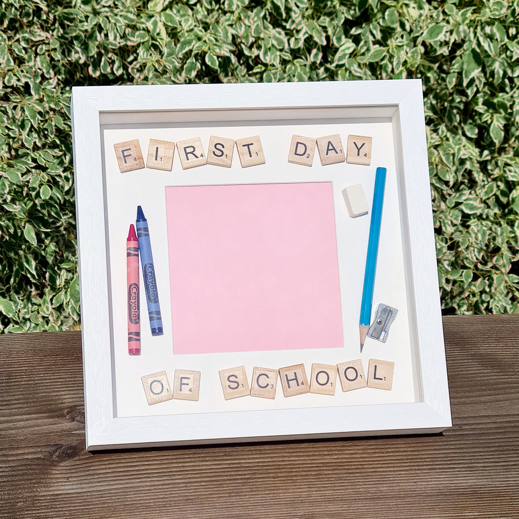 First Day of School Photo Frame (Scrabble version)